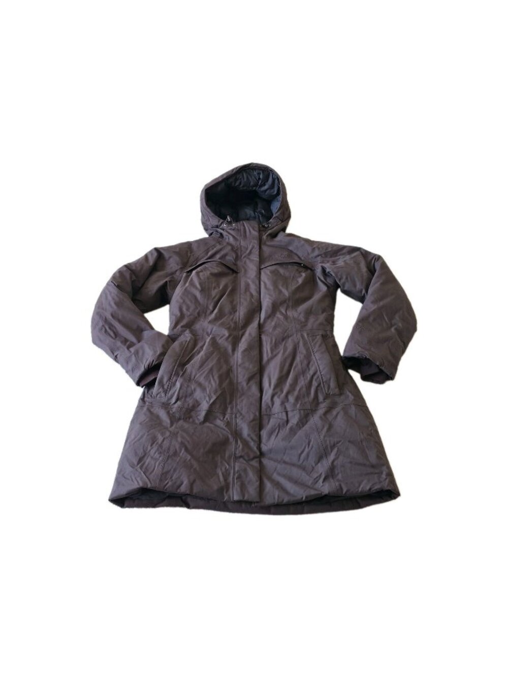 The North Face Womens Goose Down Jacket S Brown HyVent Insulated Hooded Parka